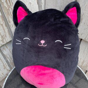 Squishmallows Plush Catarina Black Cat Pink Belly Halloween 13"
